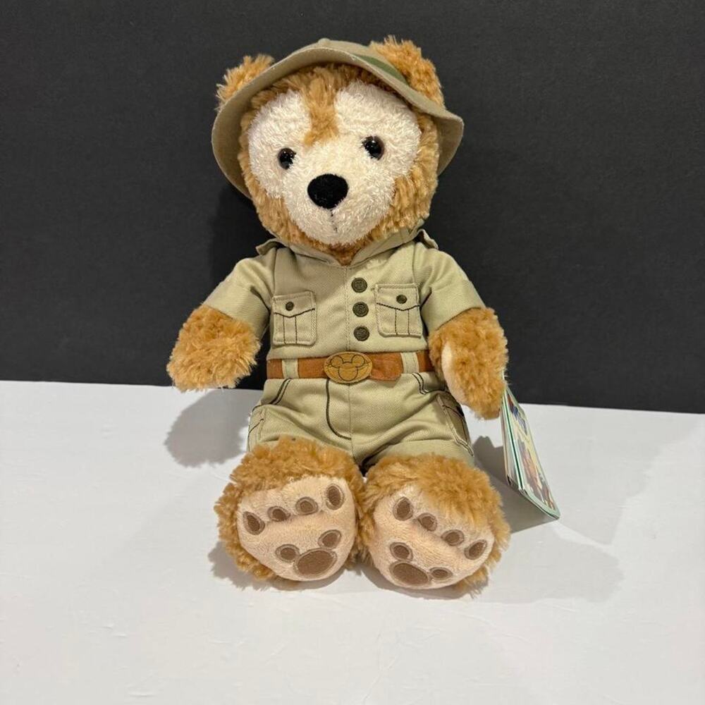 Disney Duffy Bear Hidden Mickey Safari Outfit 14" Plush Park Ranger Teddy